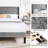 Full Size Velvet Bed Frame with Wingback Headboard, Upholstered Platform Bed with Wing Side Channel Tufted Headboard, Solid Wooden Slats Support, No Box Spring Needed, Noise Free, Dark Grey-514089475-514089479