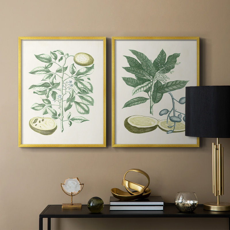 Buchoz Tropicals III - reproduction encadrée de qualité supérieure - prête à être accrochée - aucun clou requis - aucun clou requis