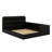 Upholstered Platform Bed With 2 Reading Lights-1985558789