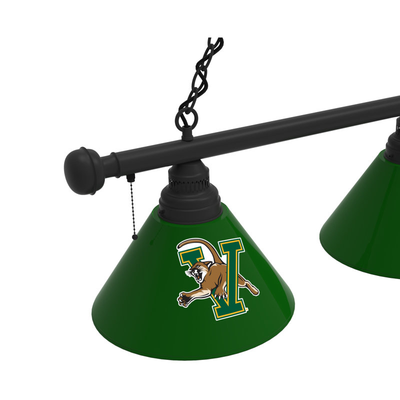 3 - Light Pool Table Lights Pendant, Black, Vermont Catamounts