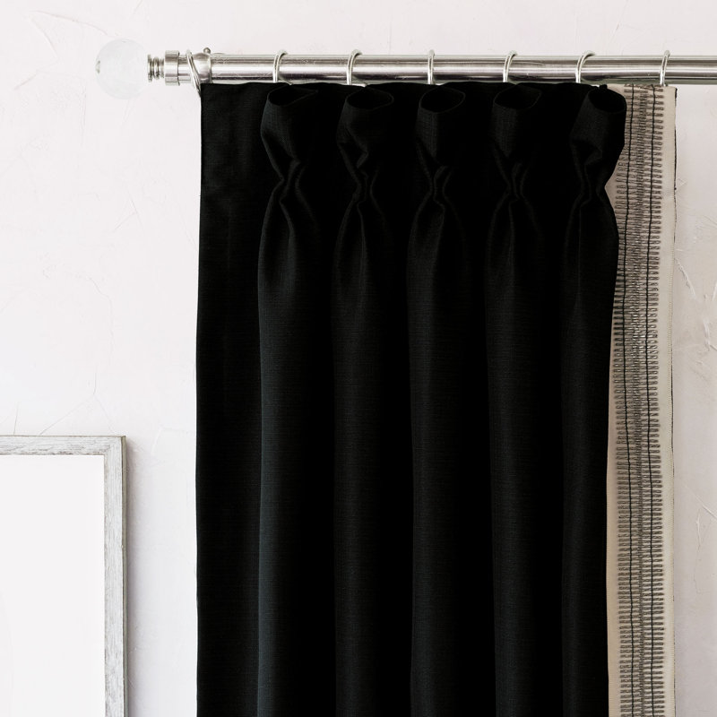 Zelda Room Darkening Curtain, Left, 40" W x 96" L 
