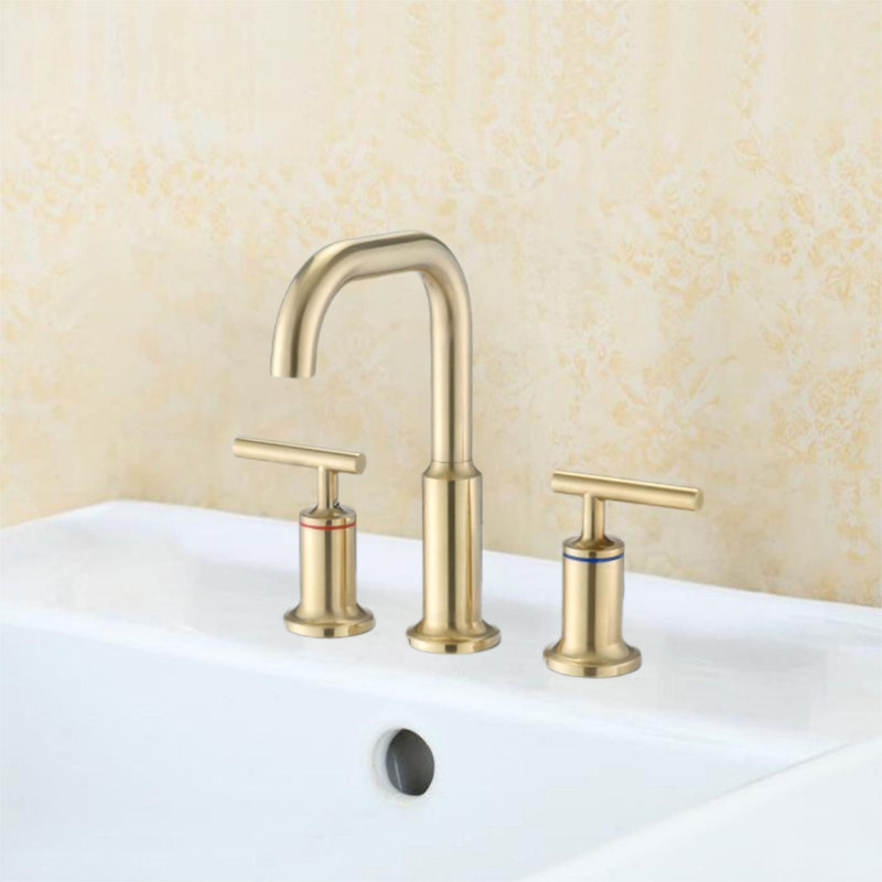 Bathroom Faucet with Drain Assembly, Brushed Gold