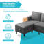 4 Seater Corduroy Sofa-435944172