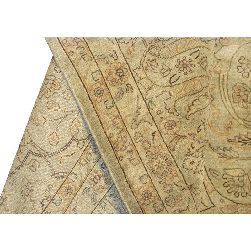 Tapis rectangulaire en laine noué à la main
