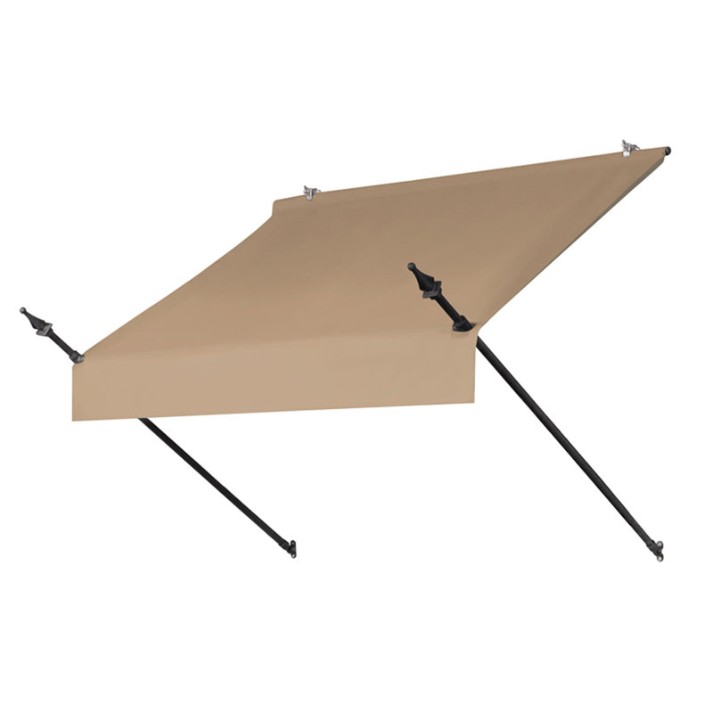 IDM Worldwide 50.5'' W x 21'' D Fabric Cover Retractable Door / Window Awning, Sand