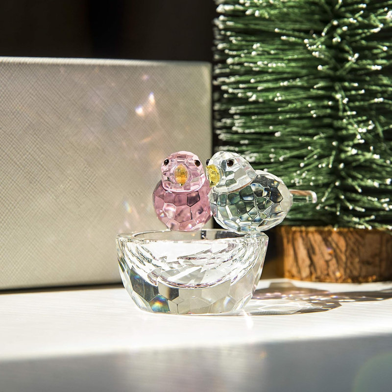 Figurine d'oiseaux en cristal