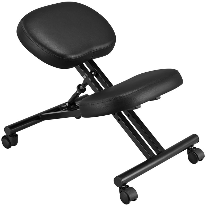 Adjustable Height Ergonomic Kneeling Chair with Footrest