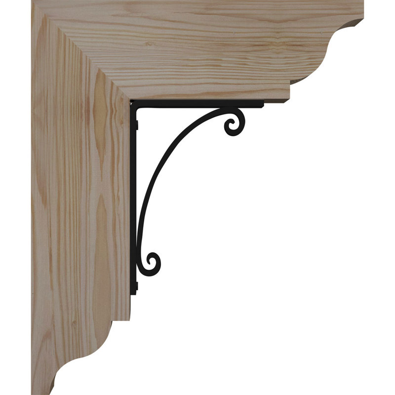 Support de fer traditionnel 4 po Legacy, H 12 po x P 9 1/2 po, Sapin de Douglas de l 3 1/2 po x T 2 po (lisse)