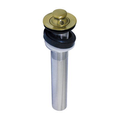 Kingston Brass Trimscape Brass Lift and Turn Bathroom Sink Drain without Overflow, 17 Gauge