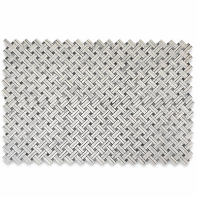 12" x 12" Marble Basketweave Mosaic Wall & Floor Tile