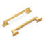 Poignée à poignée de la collection Brownstone - Poignée d'armoire centre à centre de 6 5/16 po - Laiton doré brossé - Quincaillerie transitionnelle pour tiroirs et armoires-116818150-116818157