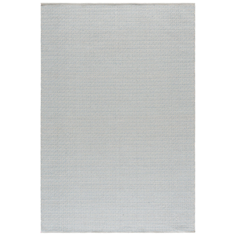 Tapis géométrique en coton tissé à la main Bester, Rectangle 6 pi x 9 pi