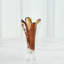 Iris Vase-Dark Amber-Sm-9249880