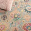Tapis rose / gris en laine / coton touffeté à la main Creasman-115181414