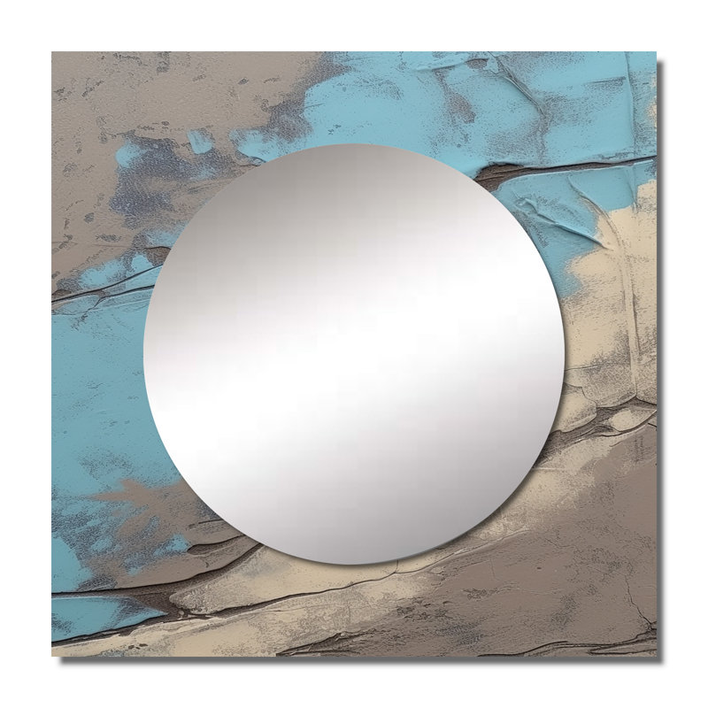 Mildrid - Miroir géométrique carré moderne pour décoration murale, 23 po x 23 po