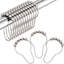 Crochets de rideau de douche, crochets de rideau de douche décoratifs en acier inoxydable antirouille pour tringle de douche pour salle de bain, ensemble de 12, nickel poli