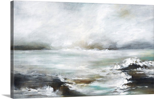 «Coastal View III» par Buzzell, reproduction d'art sur toile, H 32 po x l 48 po x P 1,25 po