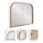 Wooden Arched Bathroom Mirror-1681332374