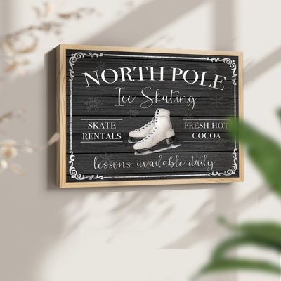 Patinage sur glace North Pole - reproduction encadrée