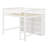 Solid Wood Loft Bed With 8 Open Storage Shelves, Built-In Ladder-333193847