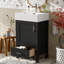 Meuble-lavabo moderne avec cadre en bois massif et tiroir en céramique pour salle de bain-910311614