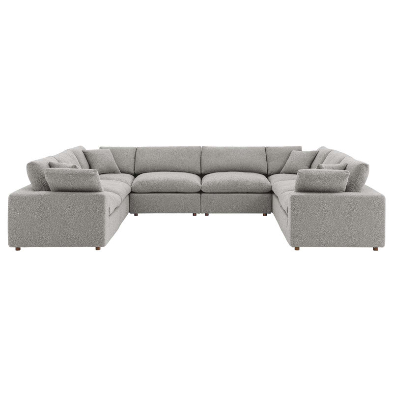 Canapé modulaire en tissu 8 pièces Commix, Gris clair