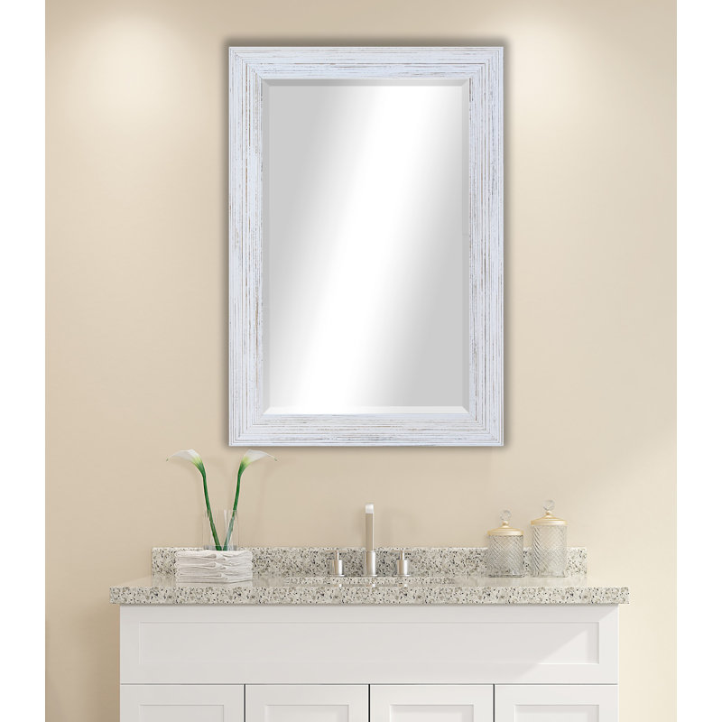 Miroir de salle de bain Kerber, H 32 po x l 26 po, Blanc