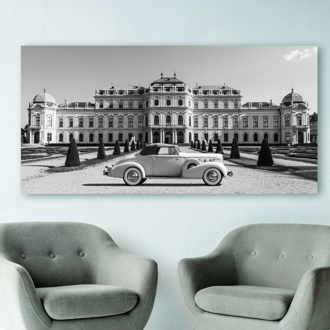 Leinwandbild Car At Belvedere Palace, Vienna von Gasoline Images