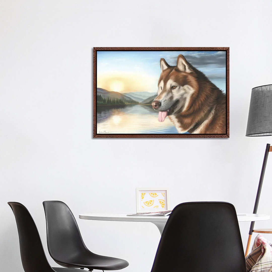 Siberian Husky von Richard Macwee - Galerie-verpackte Leinwand Giclée auf Leinwand