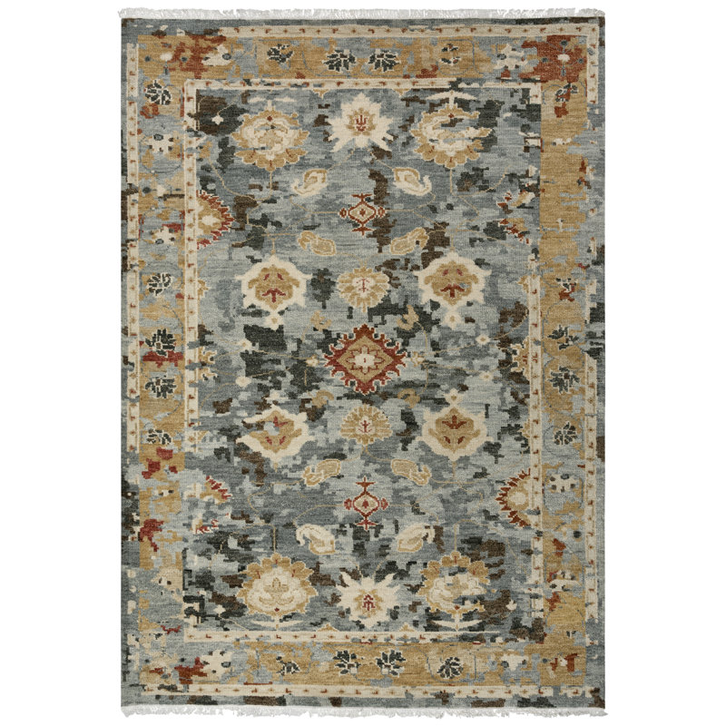 100% New Zealand Wool Hand Knotted Area Rug, Rectangle 2' x 3'