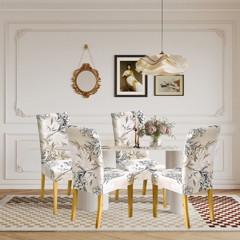 Housse pour chaise de salle à manger, Polyester beige