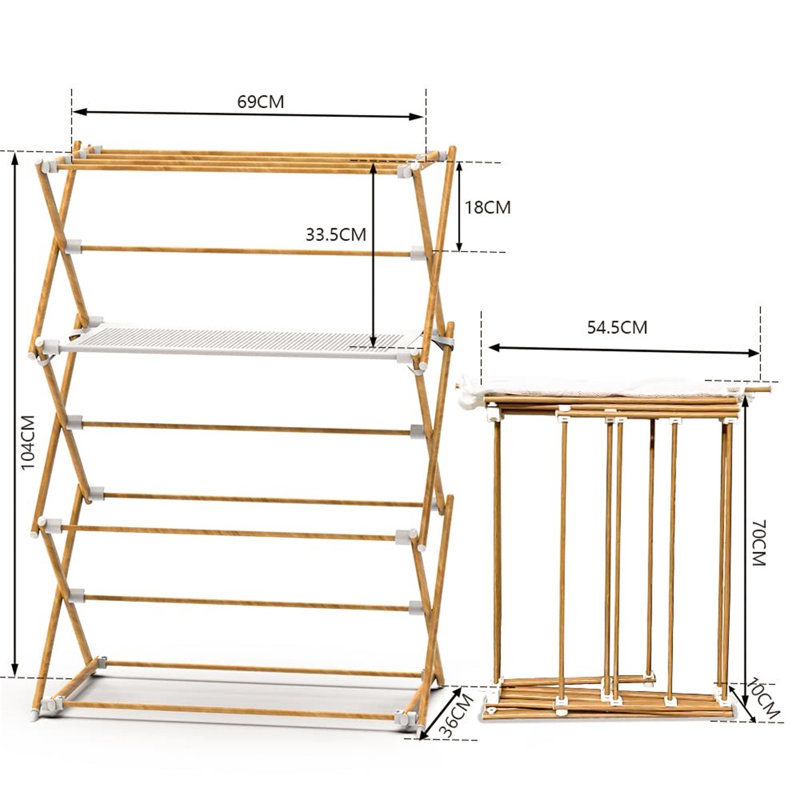 Stainless Steel Foldable Accordion Drying Rack