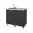Alatna Freestanding Utility Base Cabinet with Stainless Steel Countertop, 2-Door, and Faucet, Black Wengue Finish