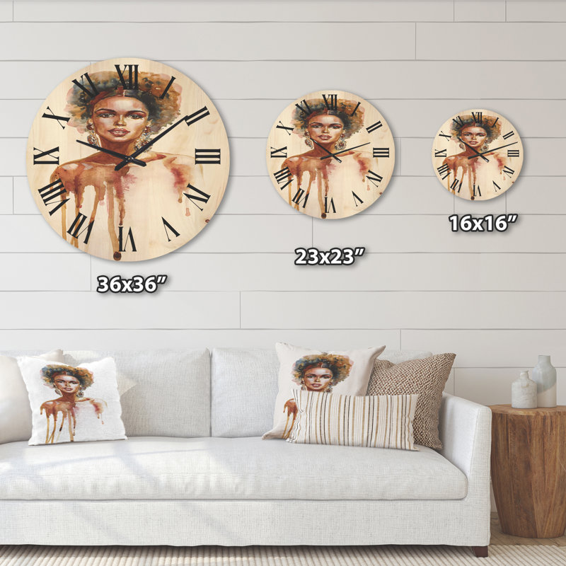 Horloge murale en bois, Grand