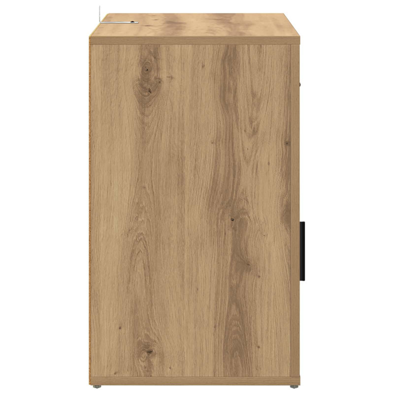 35cm W Manufactured Wood Bedside Table, Artisan Oak
