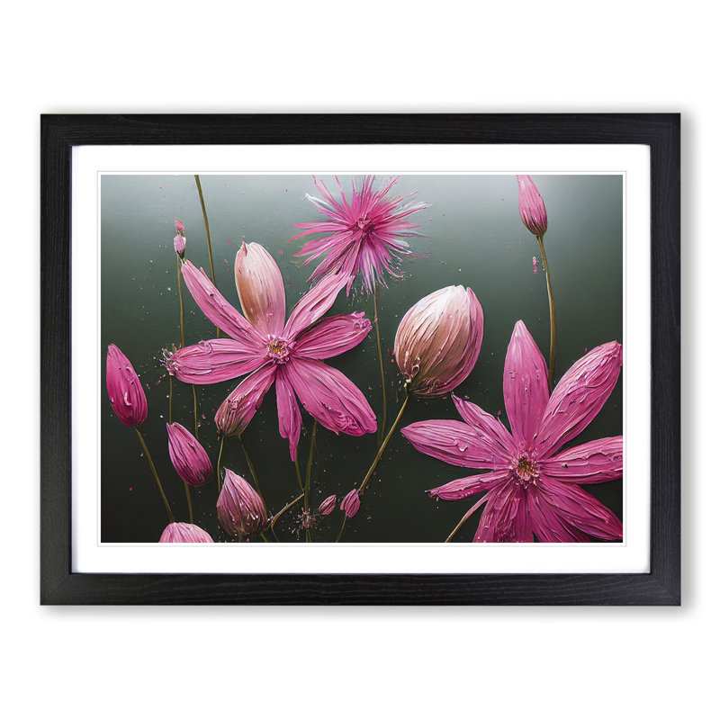 Captivating Wildflowers Floral - Single Picture Frame Print, 46cm H x 64cm W x 2cm D