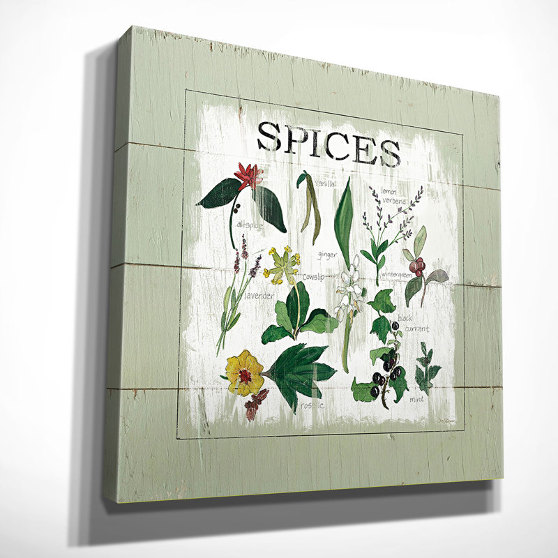 «Shiplap Spices» par Carol Robinson, impression sur toile tendue, H 24 po x l 24 po x P 1,5 po