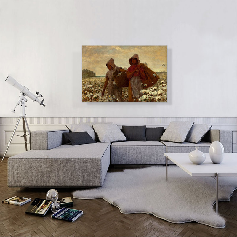 «The Cotton Pickers 1876» par Winslow Homer, reproduction d'art sur toile tendue, H 26 po x l 40 po x 1,5 po