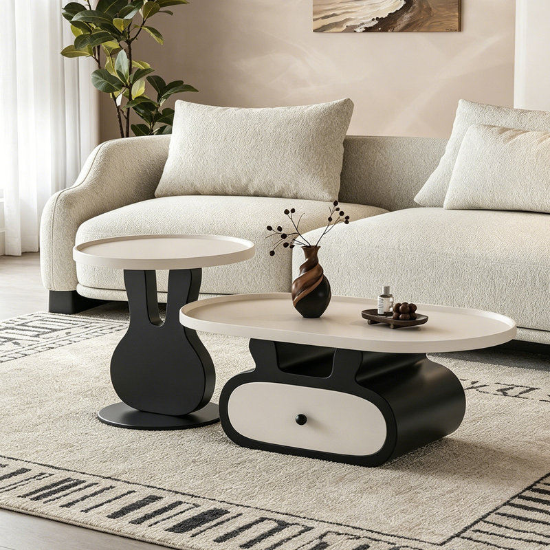 Ensemble de tables basses ovales Creative