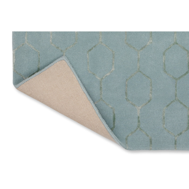 Gio Geometric Area Rug in Blue, Rectangle 3'11" x 5'11"