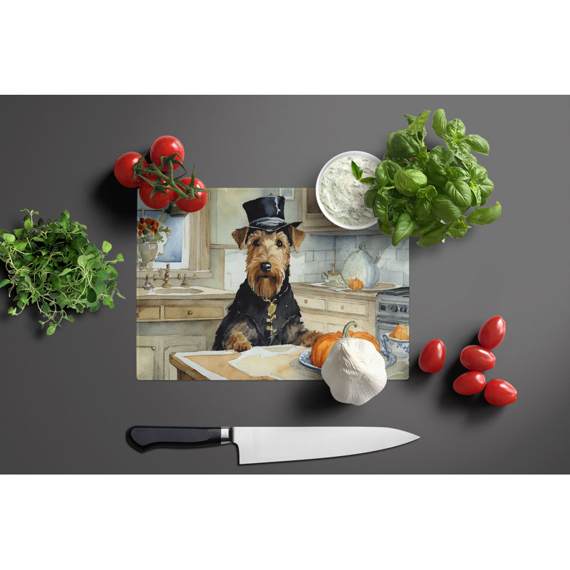 Planche à découper en verre Airedale Terrier