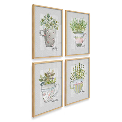 Happy Herbs Set of 4 Prints