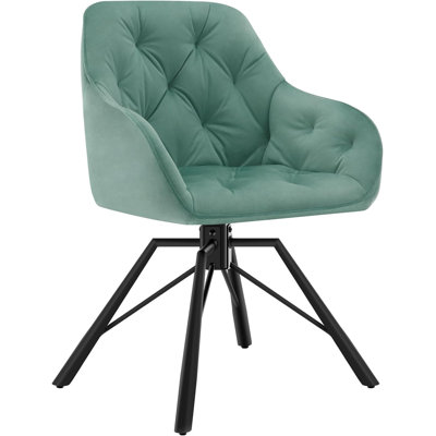 Aagna 44.5 cm H Tufted Velvet Dining Chair