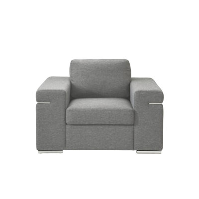 Chaise avec accoudoirs en tissu tissé
