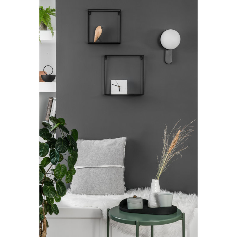 Deramus Flush Mounted Sconce, Black