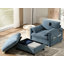Canapé simple de 38 po avec repose-pieds de rangement, support de téléphone réglable, chargeur USB, poches de rangement latérales, accoudoirs en forme d'oreiller, chaise longue à siège large-1273350954