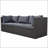 Outdoor Patio Rectangle Daybed with Retractable Canopy-874352248