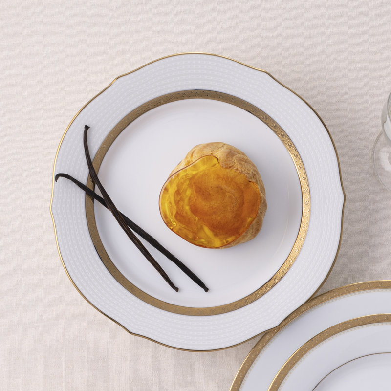 Noritake Charlotta Scalloped Accent Plates, 9", Gold