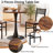 3-Piece Round Dining Table Set, Industrial Style Small Kitchen Table And Chairs For 2-1996500205