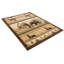 Tapis brun / crème en polypropylène Tristian-87774549